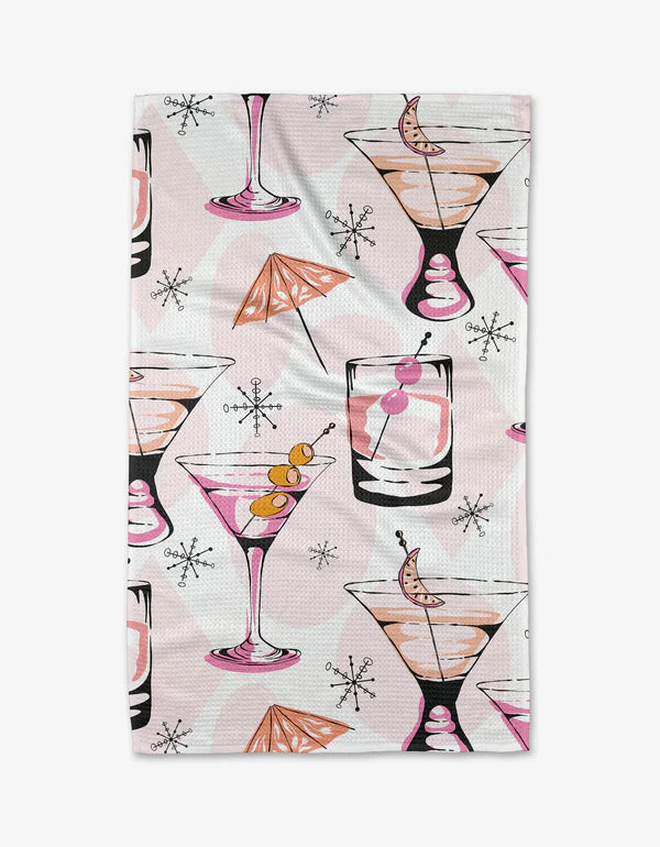 GEOMETRY KITCHEN TEA TOWELS - COCKTAIL HOUR