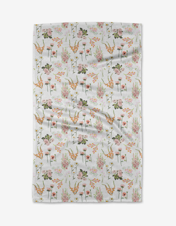 GEOMETRY KITCHEN TEA TOWELS - DELICATE FLORAL