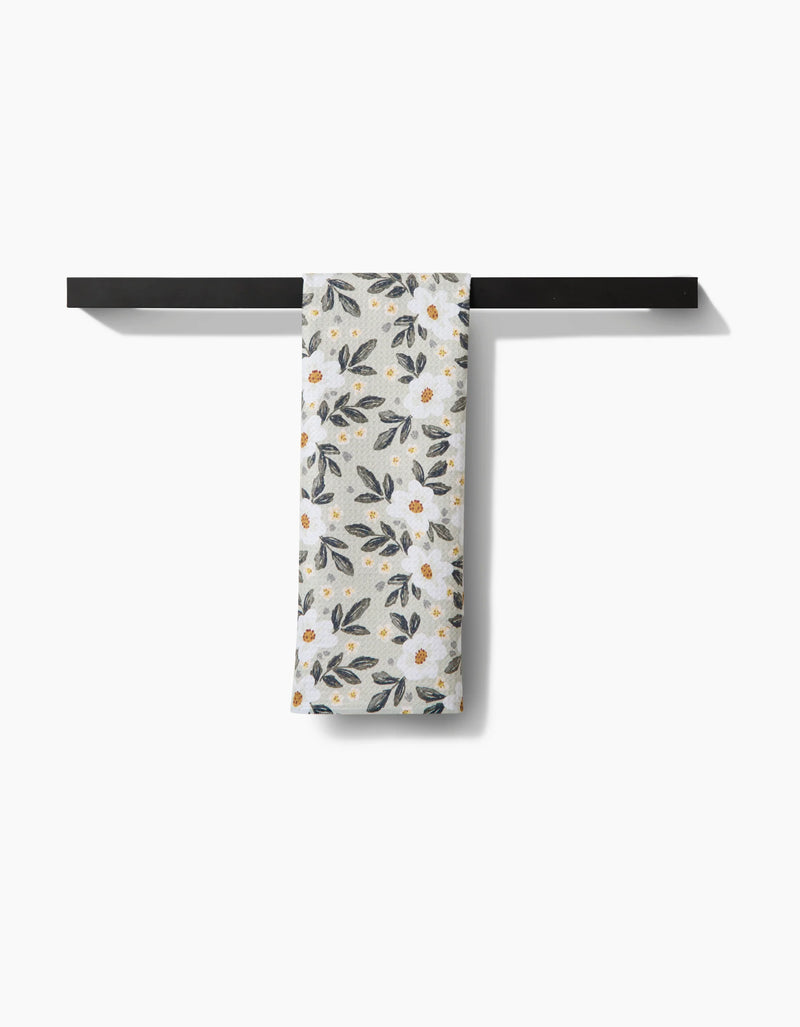 GEOMETRY KITCHEN TEA TOWELS - PAINTED SPRING FLOWERS
