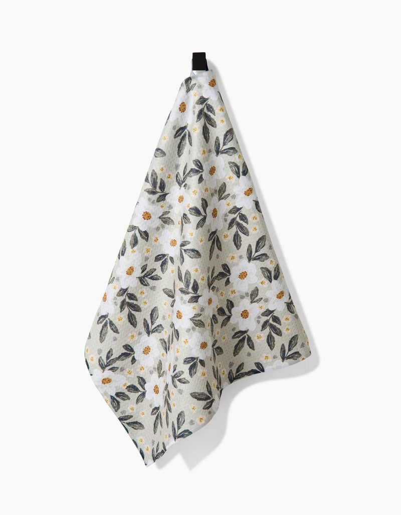GEOMETRY KITCHEN TEA TOWELS - PAINTED SPRING FLOWERS