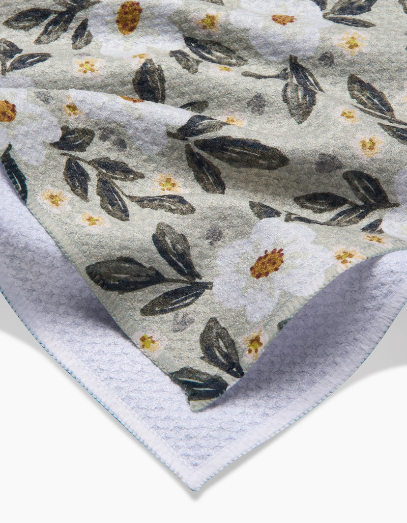 GEOMETRY KITCHEN TEA TOWELS - PAINTED SPRING FLOWERS