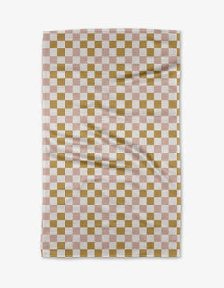GEOMETRY KITCHEN TEA TOWELS - SPRING CHECKERS