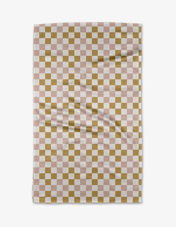 GEOMETRY KITCHEN TEA TOWELS - SPRING CHECKERS