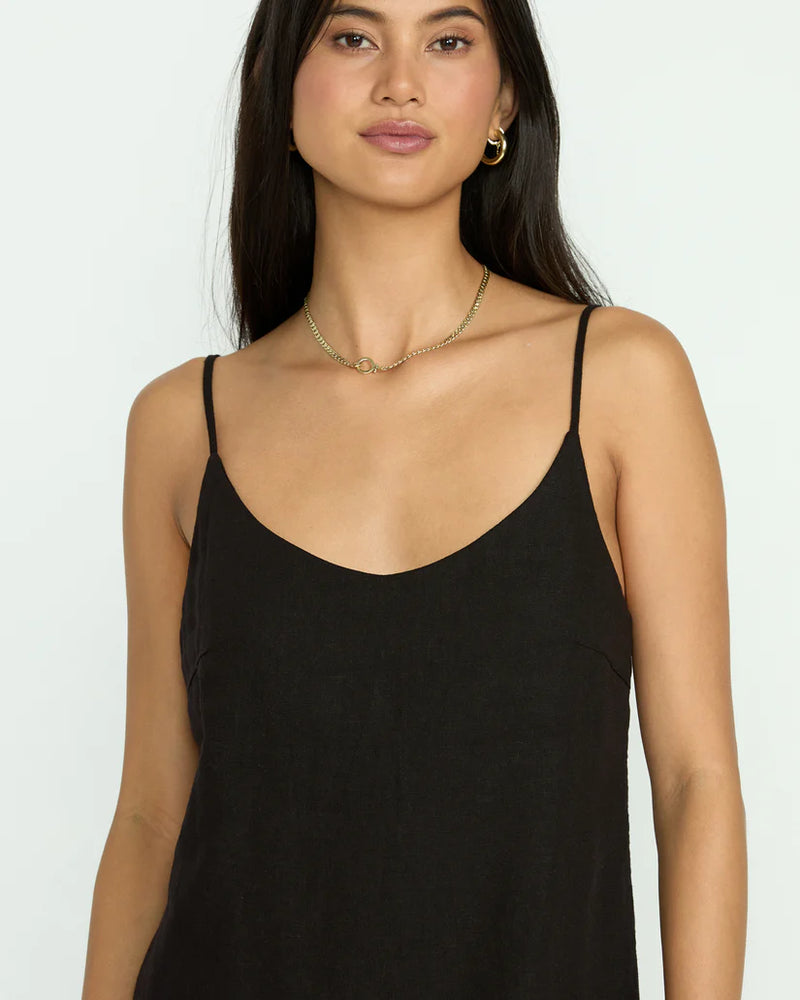 BILLABONG SUMMER LOVE SLIP DRESS - BLACK