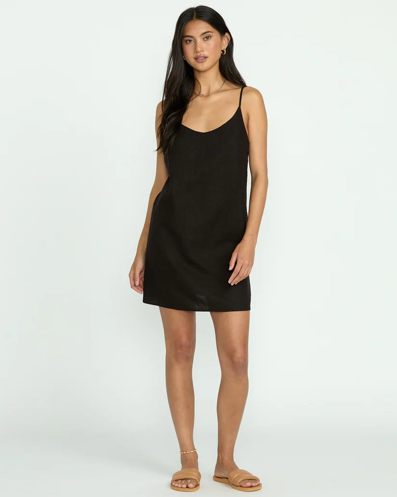 BILLABONG SUMMER LOVE SLIP DRESS - BLACK