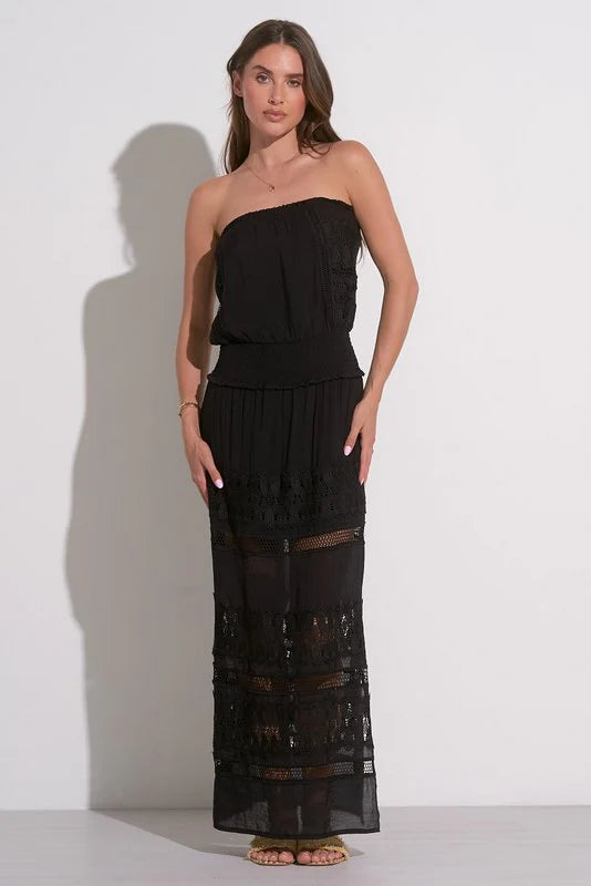 ELAN ATHENA STRAPLESS MAXI - BLACK