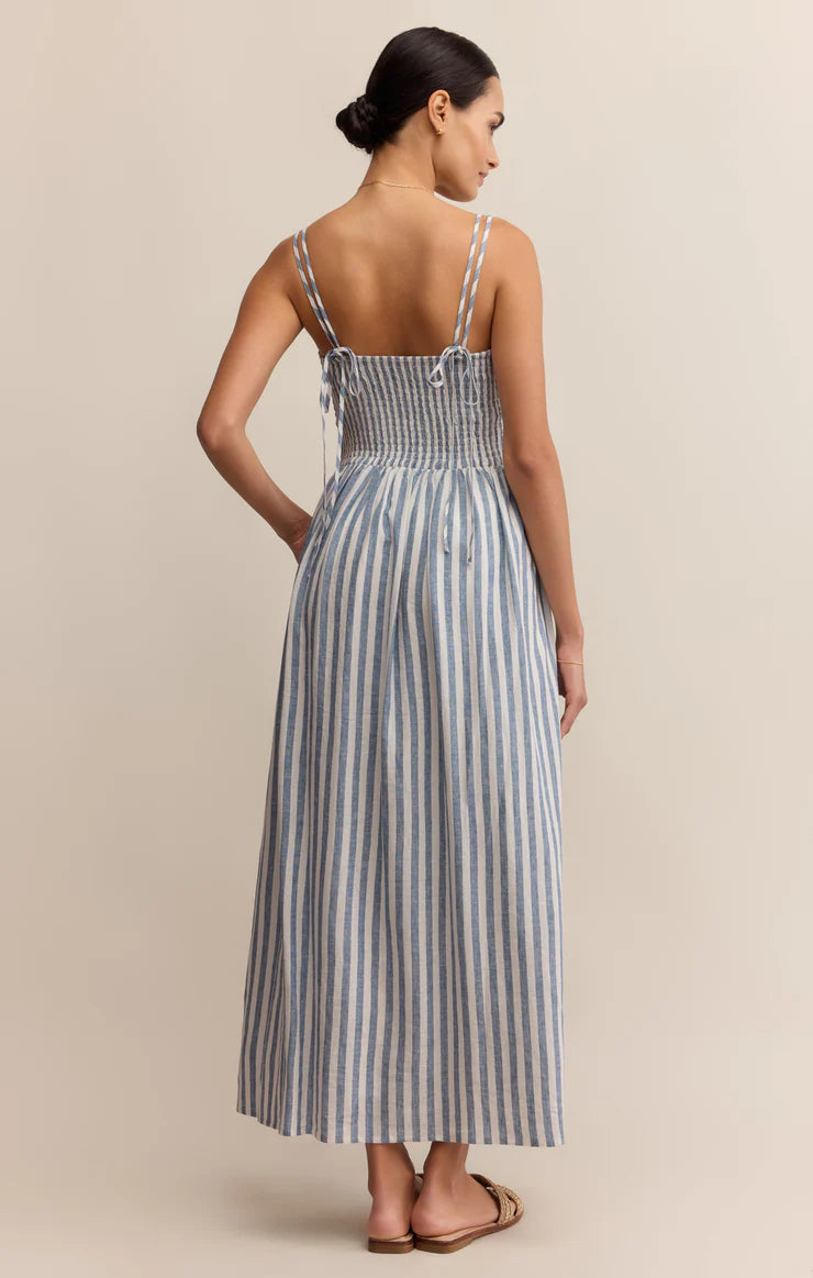 Z SUPPLY NADINE STRIPED MIDI DRESS - BOATHOUSE