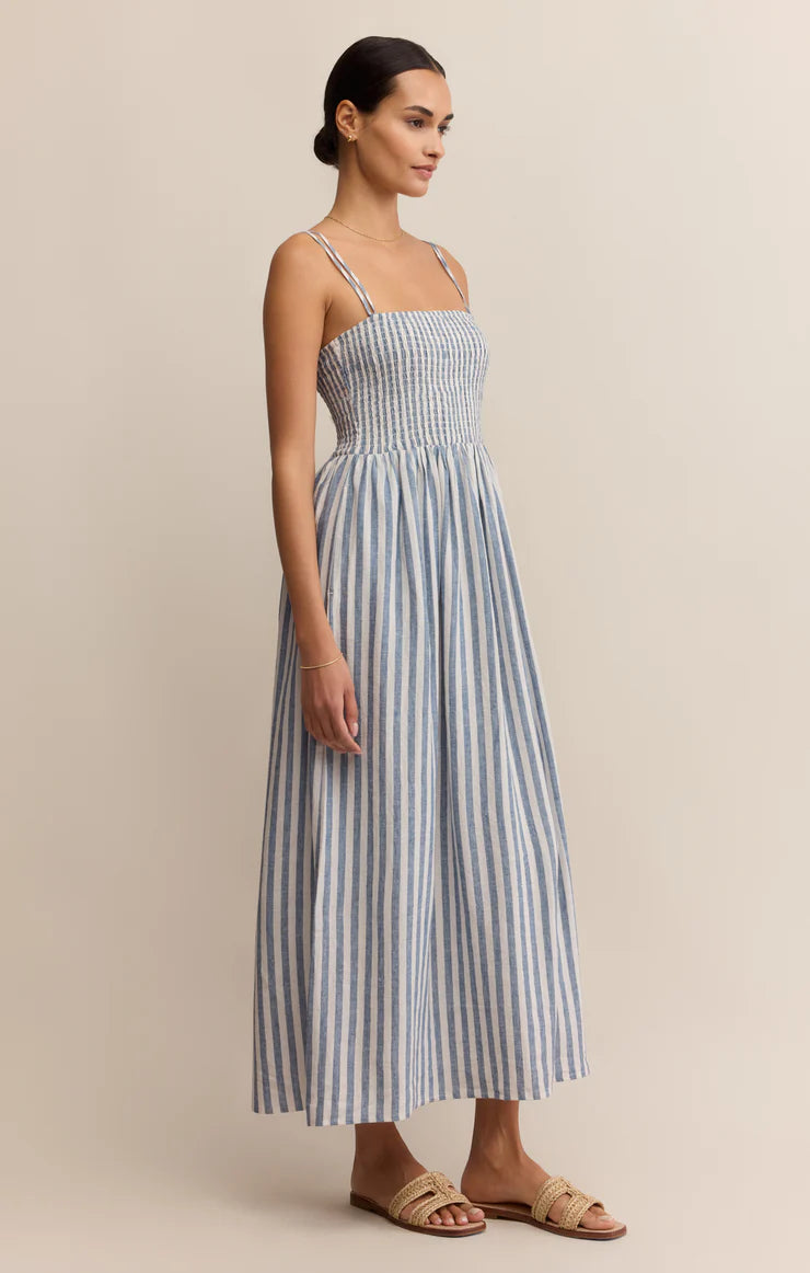 Z SUPPLY NADINE STRIPED MIDI DRESS - BOATHOUSE