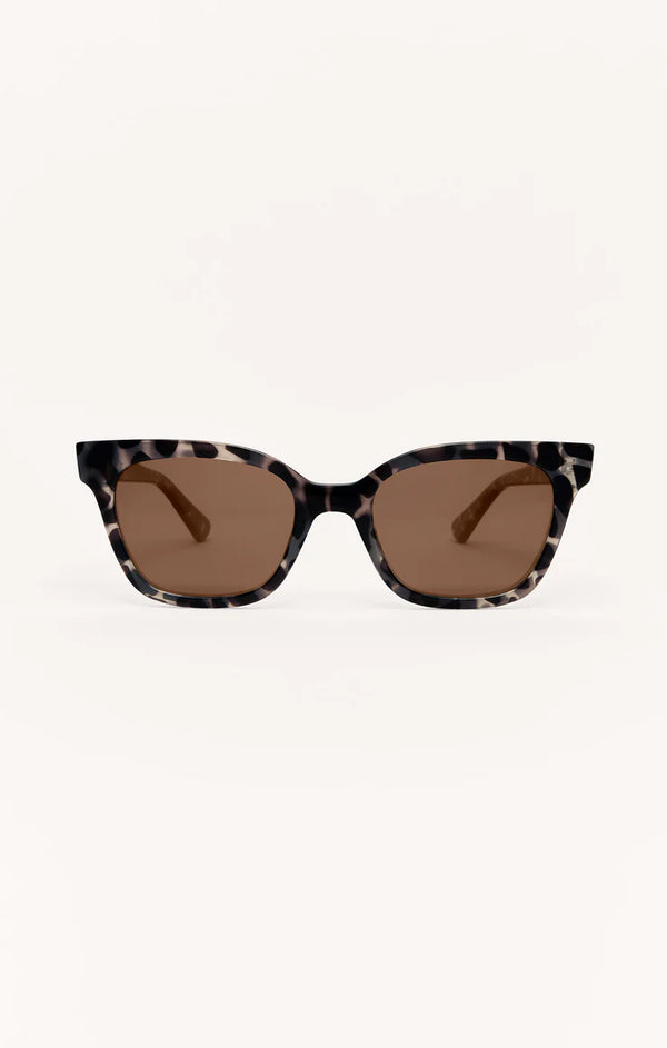 Z SUPPLY HIGH TIDE POLARIZED SUNGLASSES - MARBLED TORT/BRONZE