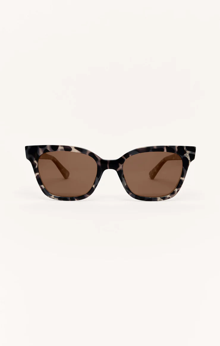 Z SUPPLY HIGH TIDE POLARIZED SUNGLASSES - MARBLED TORT/BRONZE