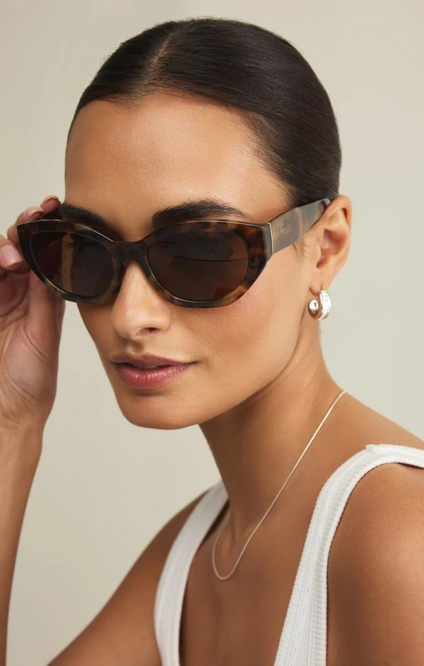 Z SUPPLY MIRAGE POLARIZED SUNGLASSES - BROWN TORT/BROWN