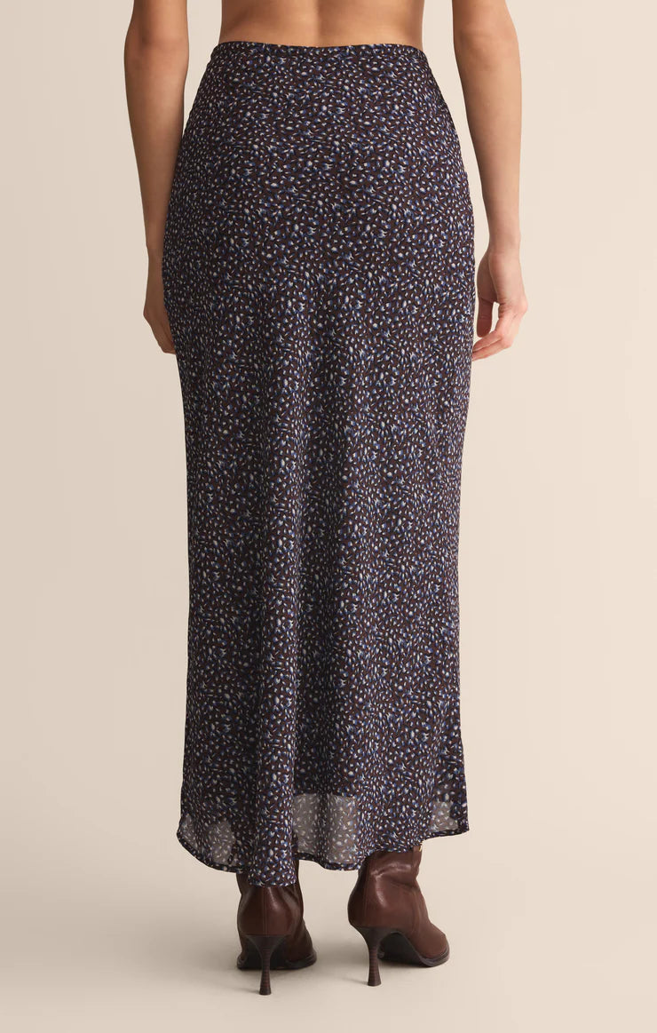 Z SUPPLY YELENA ASPEN FLORAL MAXI SKIRT - JAVA