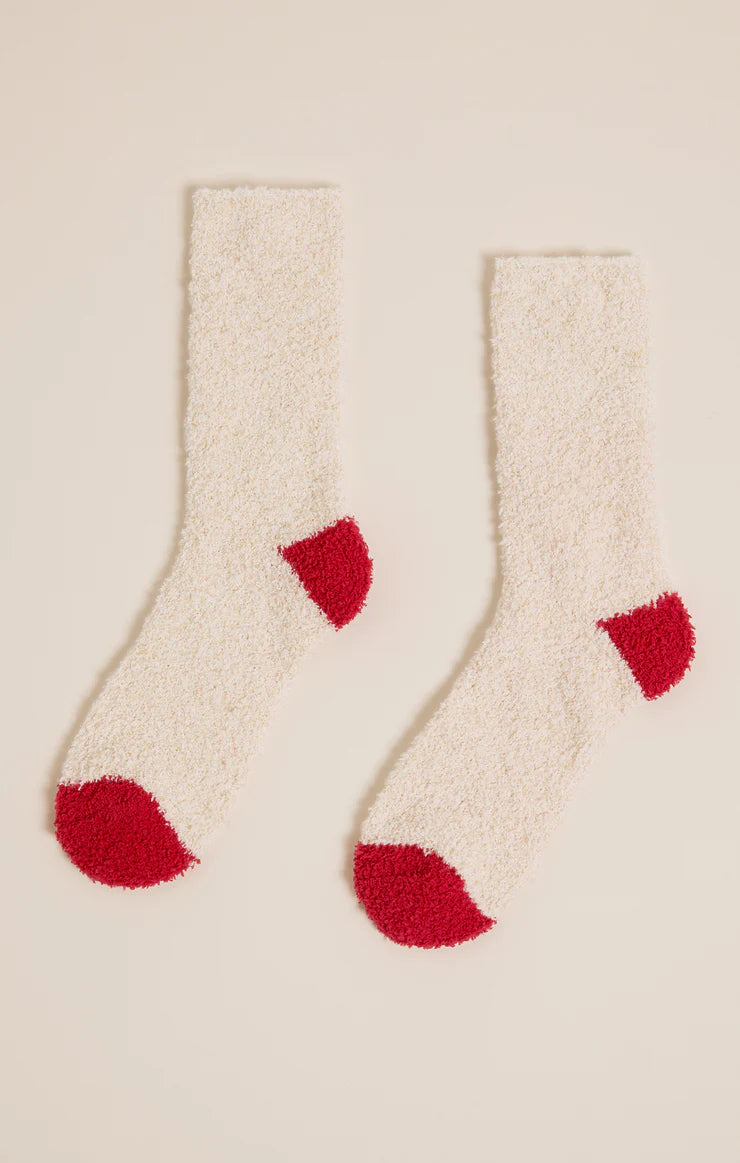 Z SUPPLY 2 PACK APRES SOCKS - HAUTE RED