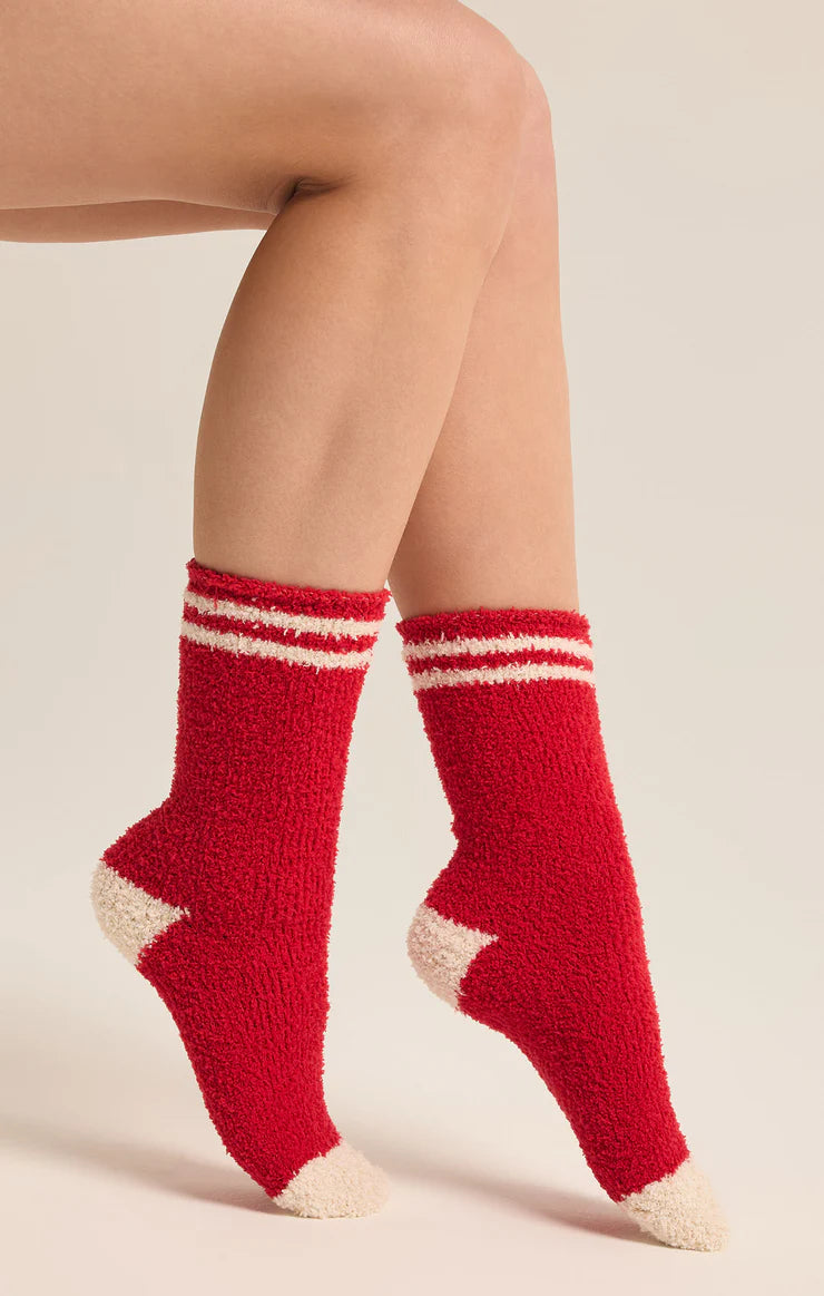 Z SUPPLY 2 PACK APRES SOCKS - HAUTE RED