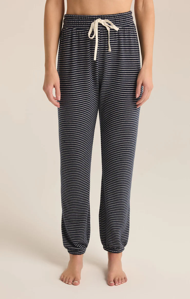 Z SUPPLY LOUNGE STRIPE JOGGER - ECLISPE