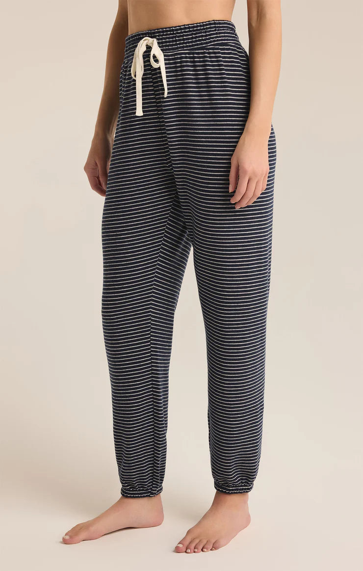 Z SUPPLY LOUNGE STRIPE JOGGER - ECLISPE