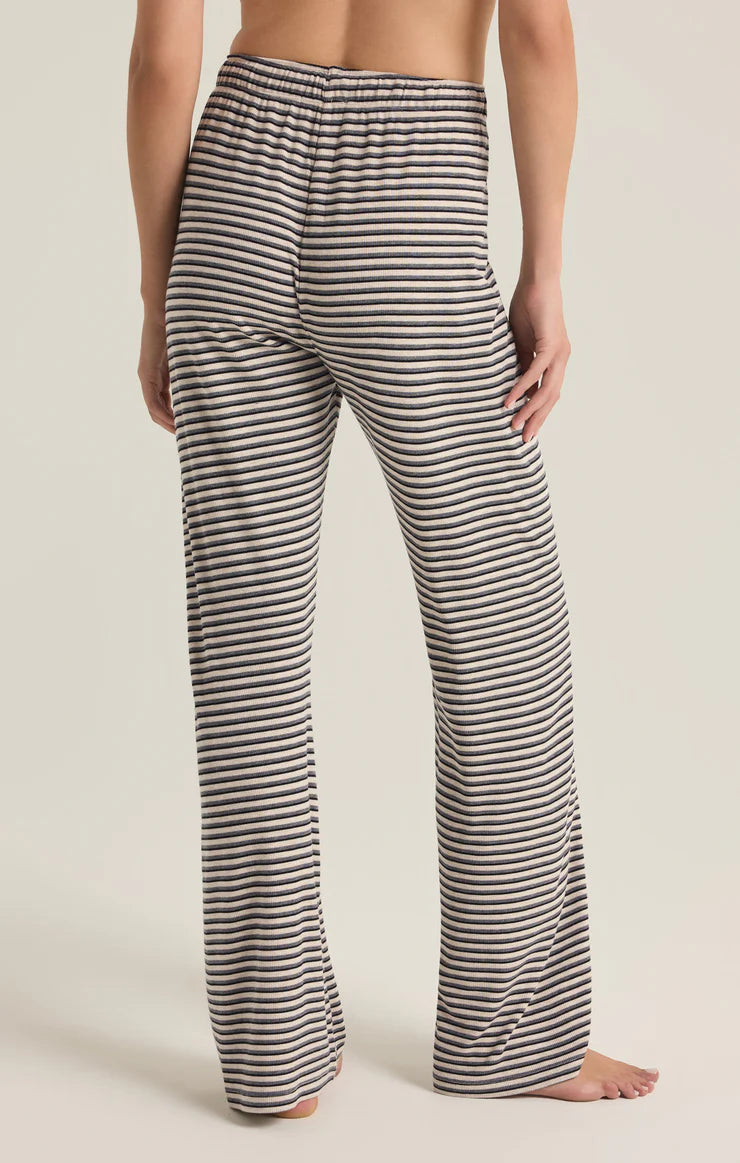 Z SUPPLY LOUNGER STRIPE RIB PANT - LT OATMEAL HEATHER