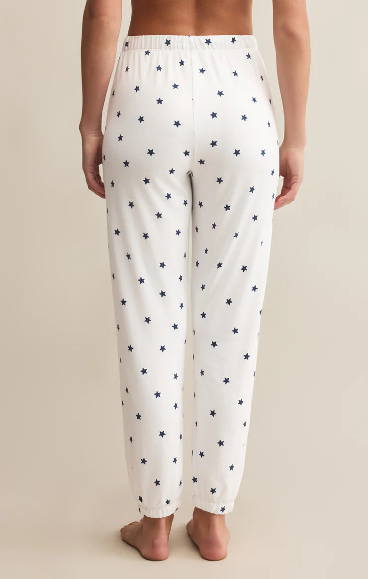 Z SUPPLY CLASSIC MINI STARS JOGGER - WHITE