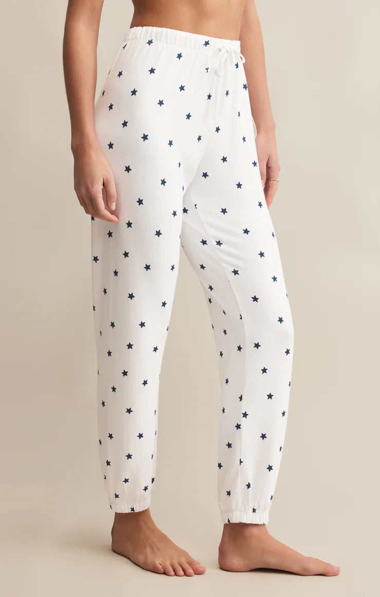 Z SUPPLY CLASSIC MINI STARS JOGGER - WHITE