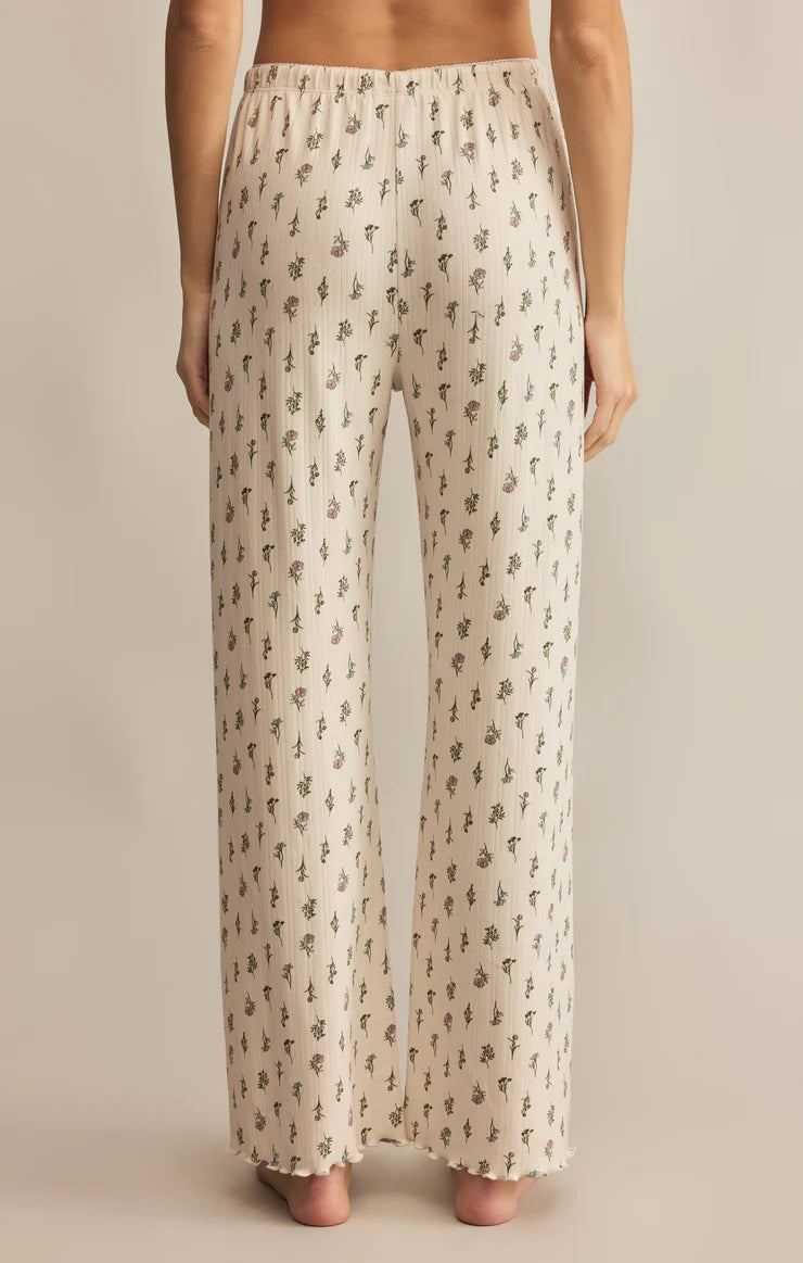 Z SUPPLY SABRINA FLORAL PRINT PANT - CRYSTAL