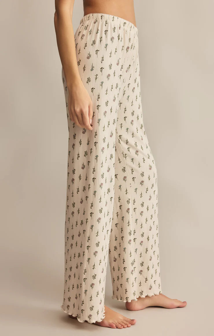 Z SUPPLY SABRINA FLORAL PRINT PANT - CRYSTAL