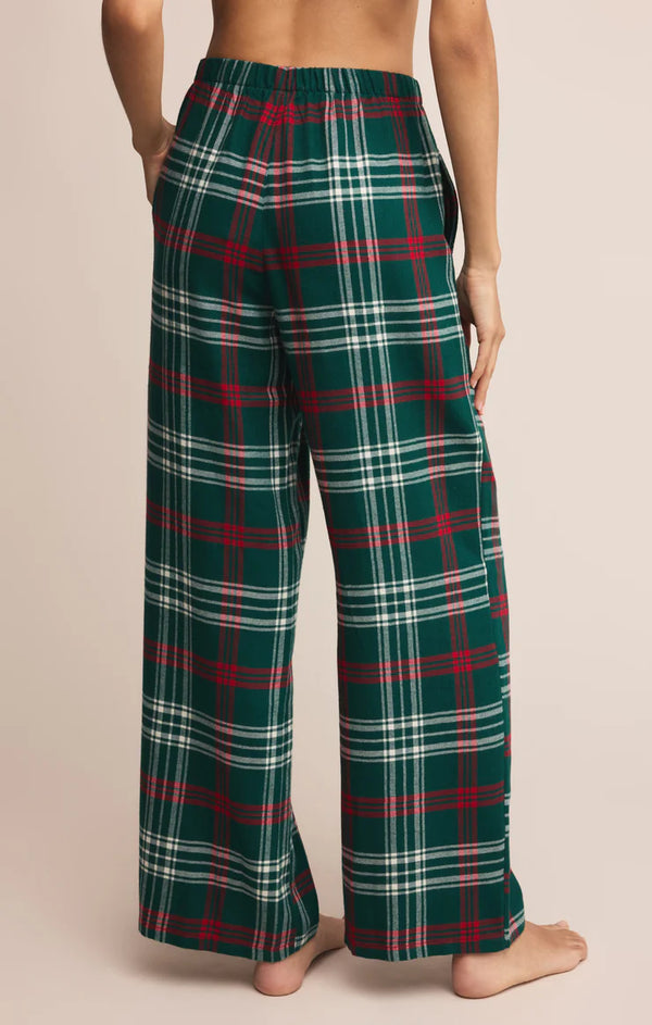 Z SUPPLY HANGOUT PLAID PANT - MISTLETOE