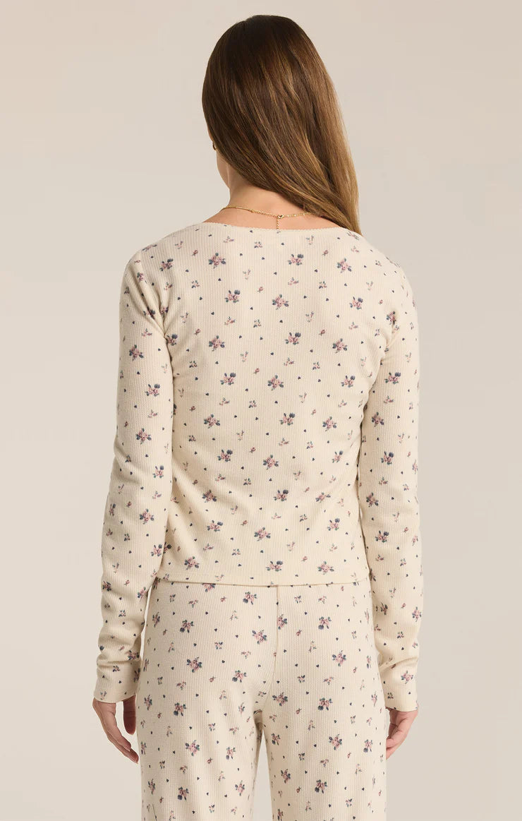 Z SUPPLY ROSEBUD LONG SLEEVE TOP - SEA SALT