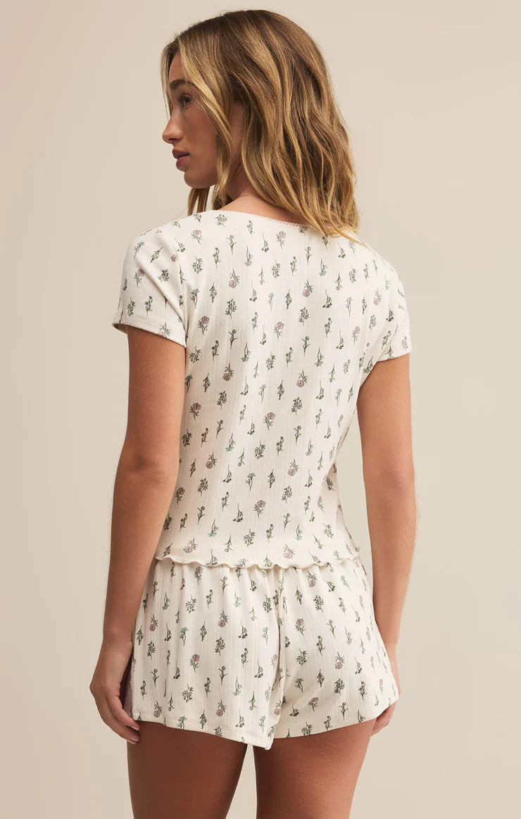 Z SUPPLY MONTANA FLORAL TOP - CRYSTAL