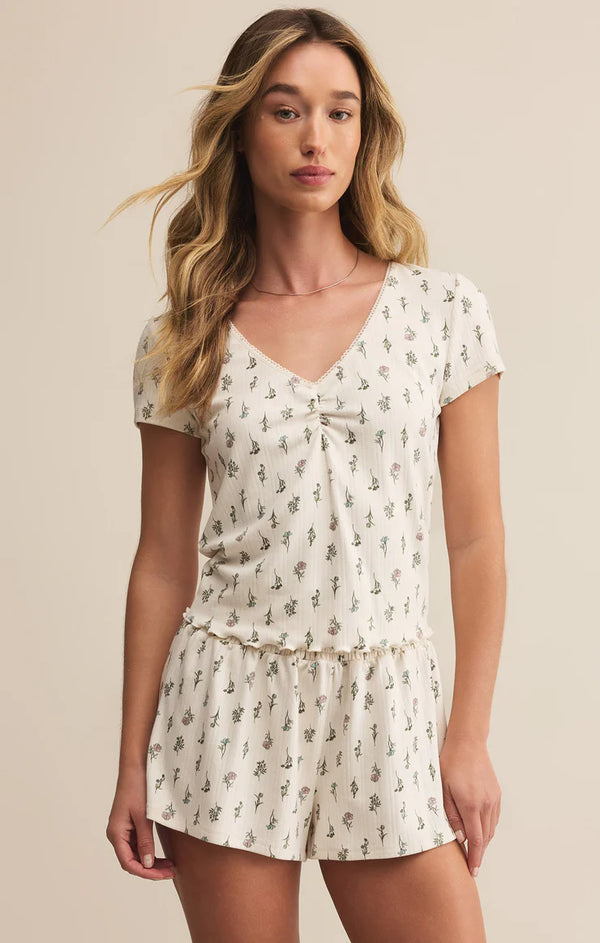Z SUPPLY MONTANA FLORAL TOP - CRYSTAL