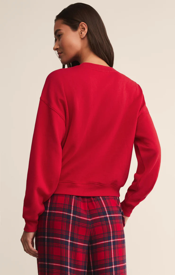 Z SUPPLY FESTIVE HOLIDAY SWEATER - FESTIVE RED