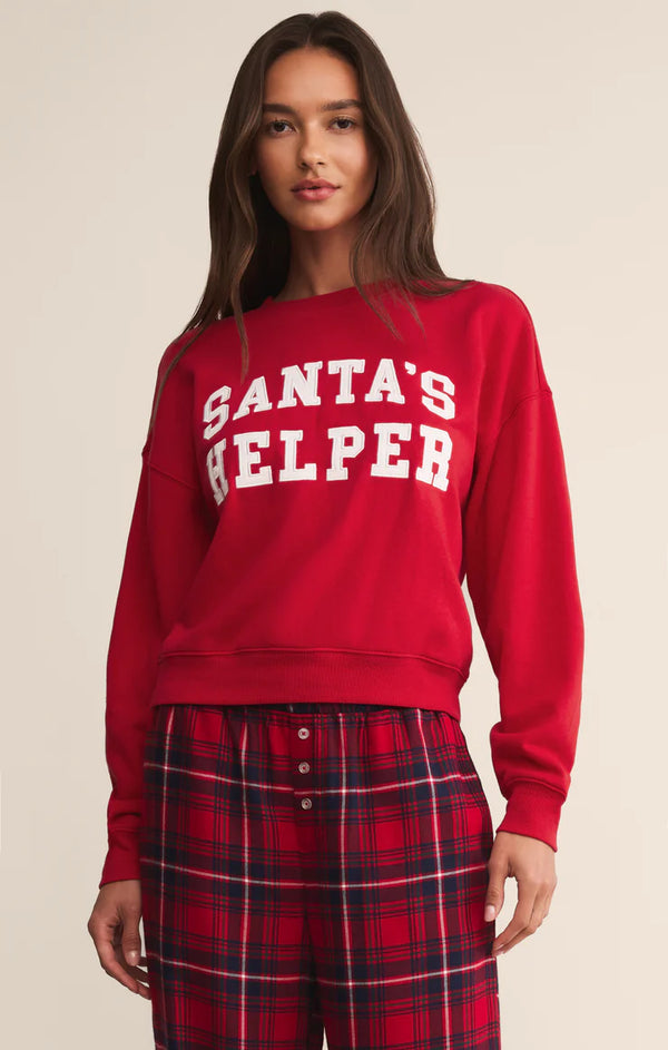Z SUPPLY FESTIVE HOLIDAY SWEATER - FESTIVE RED
