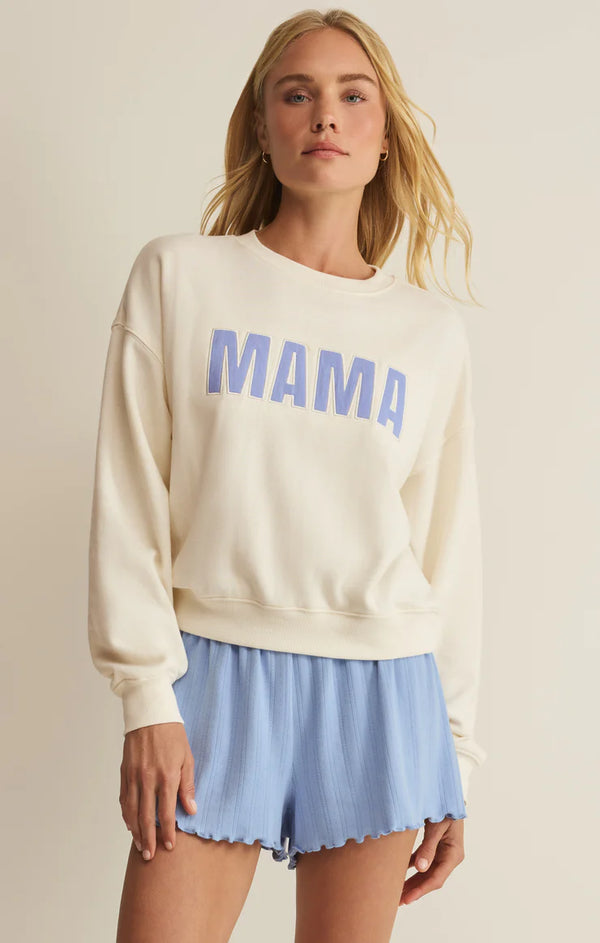 サラmama Z SUPPLY MAMA SWEATSHIRT - VANILLA ICE – CAllie Girl Boutique