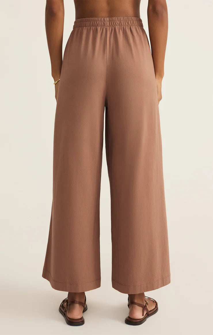 Z SUPPLY THE SCOUT JERSEY FLARE PANT - TEAKWOOD