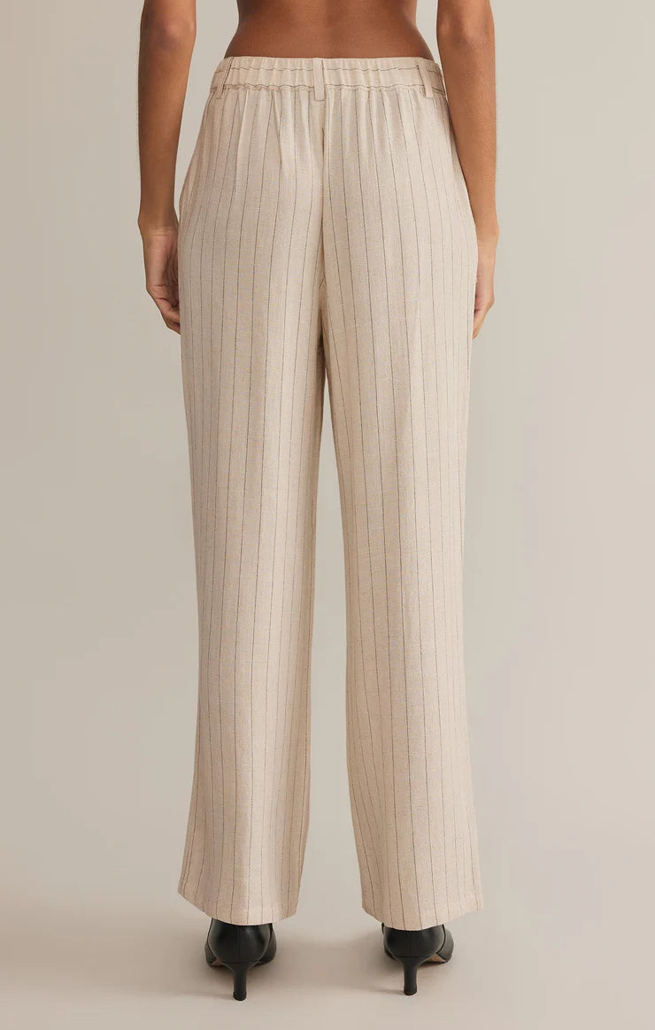 Z SUPPLY BENNET PINSTRIPE PANT - FLAX