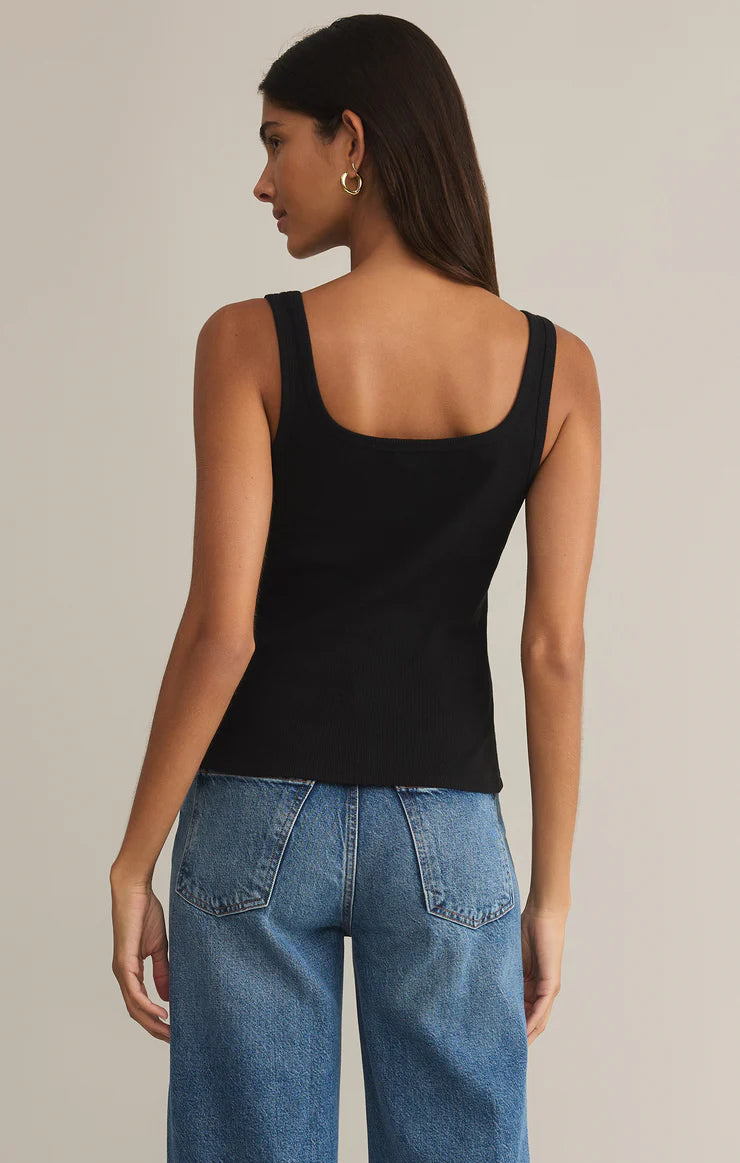 Z SUPPLY DANYA RIB TANK - BLACK