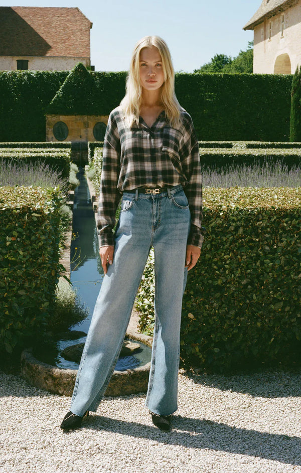 Z SUPPLY RIVER PLAID BUTTON UP - GARLAND GREEN