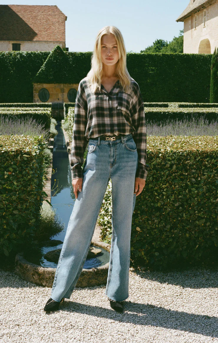 Z SUPPLY RIVER PLAID BUTTON UP - GARLAND GREEN