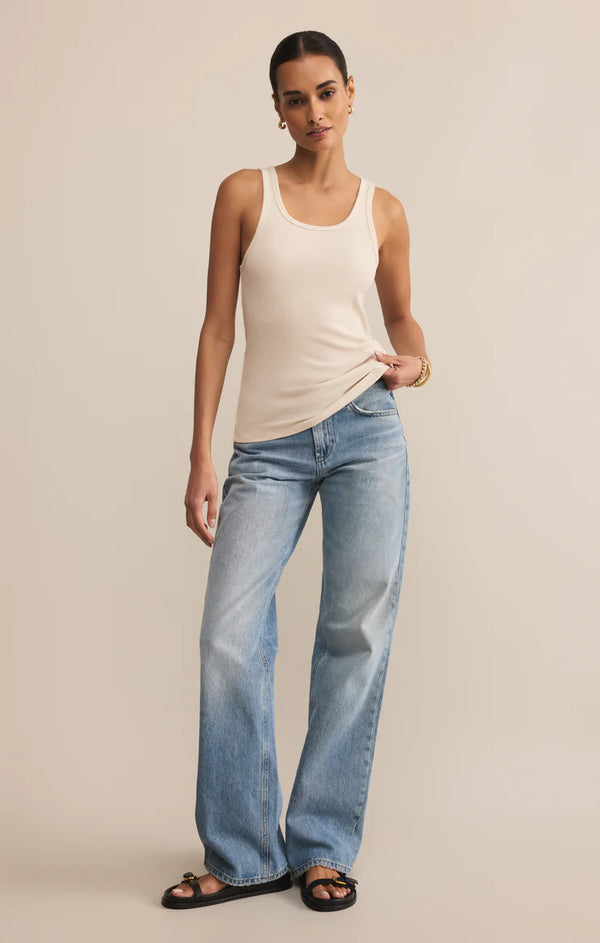Z SUPPLY CLASSIC SCOOP RIB TANK - CRYSTAL
