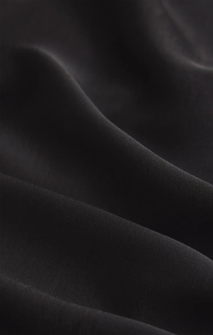 Z SUPPLY ANA SATIN TOP - BLACK