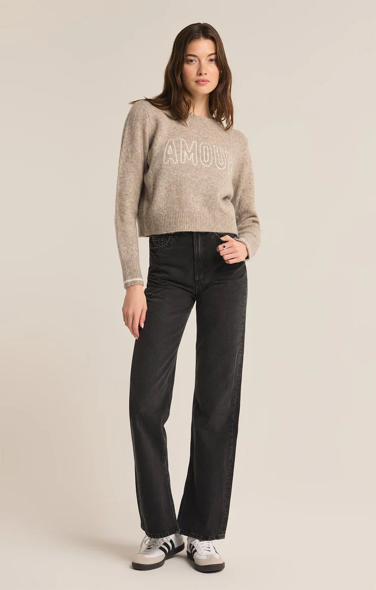 Z SUPPLY AMOUR MILAN SWEATER - HEATHER TAUPE