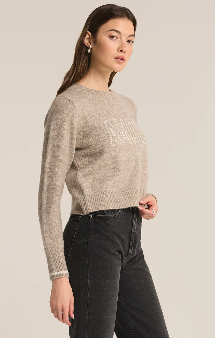 Z SUPPLY AMOUR MILAN SWEATER - HEATHER TAUPE