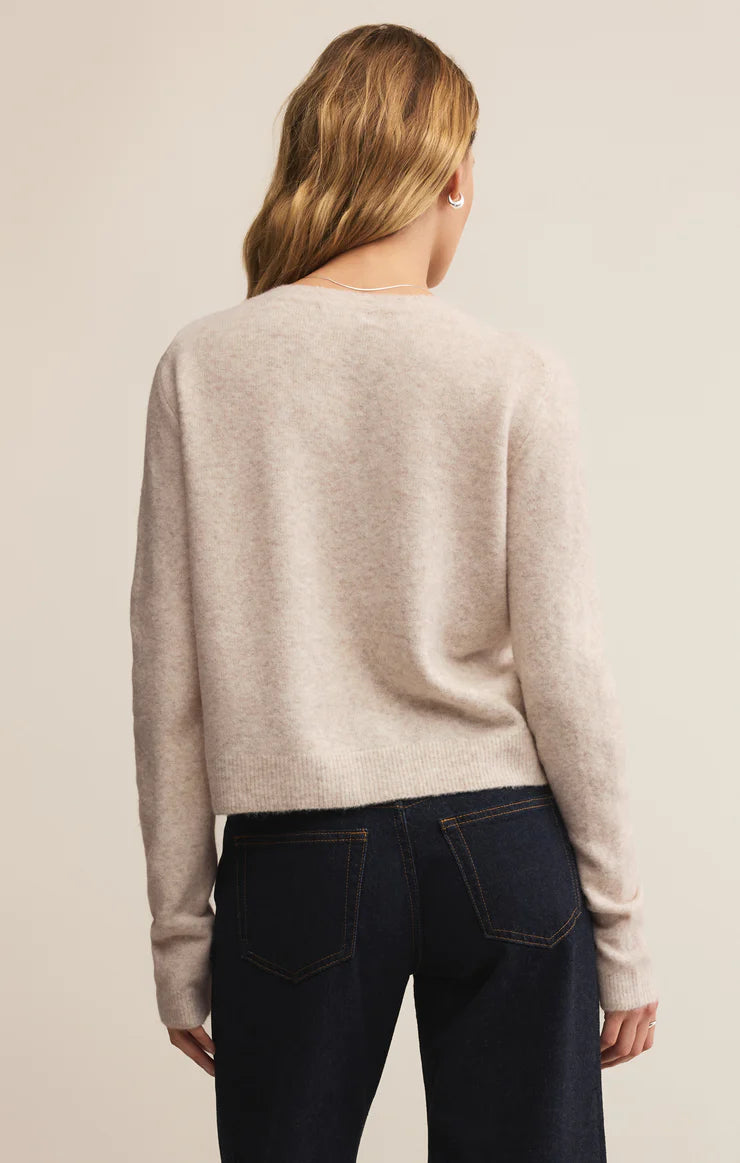 Z SUPPLY MEDINA COZY CARDIGAN - LIGHT OATMEAL HEATHER