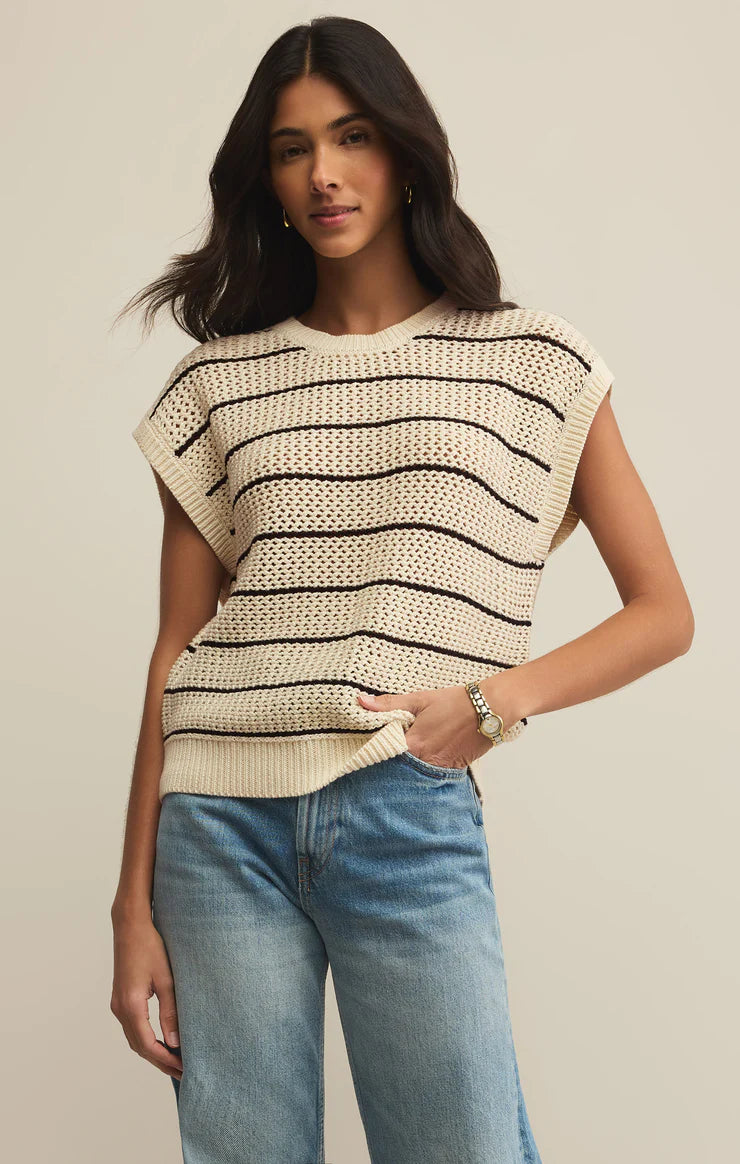 Z SUPPLY INES SWEATER - SEA SALT