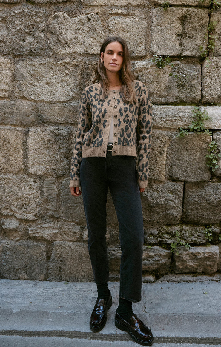 Z SUPPLY OUTLOOK LEOPARD CARDIGAN - DESERT TAN