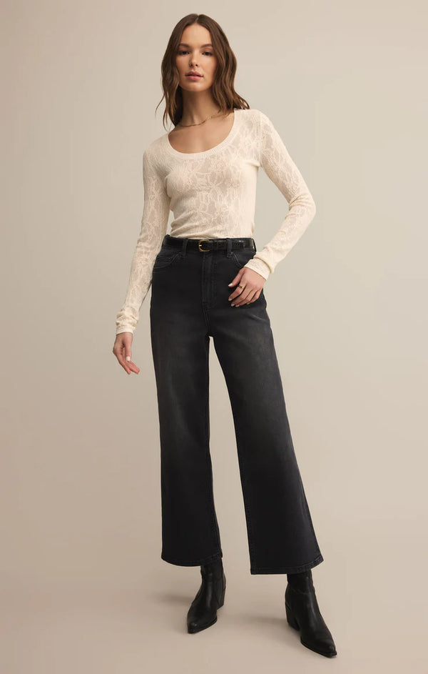 Z SUPPLY TIBI COOP MESH TOP - CRYSTAL