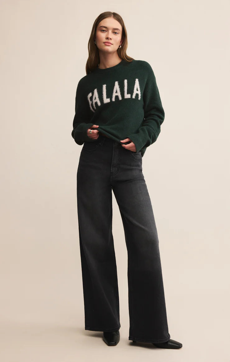 Z SUPPLY HOLIDAY CHEER SWEATER - GARLAND GREEN