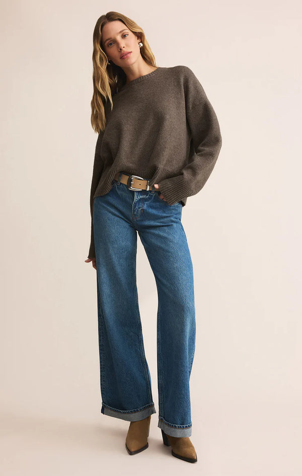 Z SUPPLY CIRRUS COZY SWEATER - BURNT ASH HEATHER