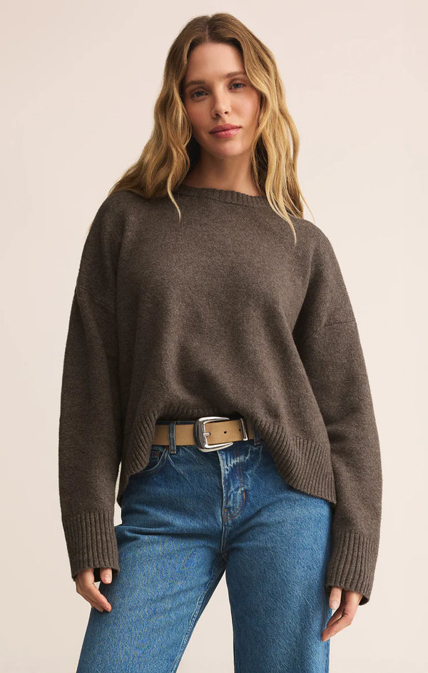 Z SUPPLY CIRRUS COZY SWEATER - BURNT ASH HEATHER