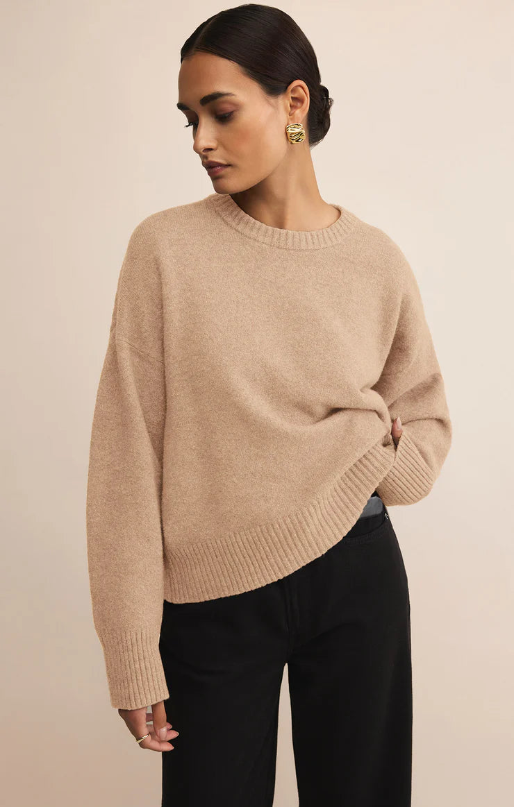 Z SUPPLY CIRRUS COZY SWEATER - MACAROON