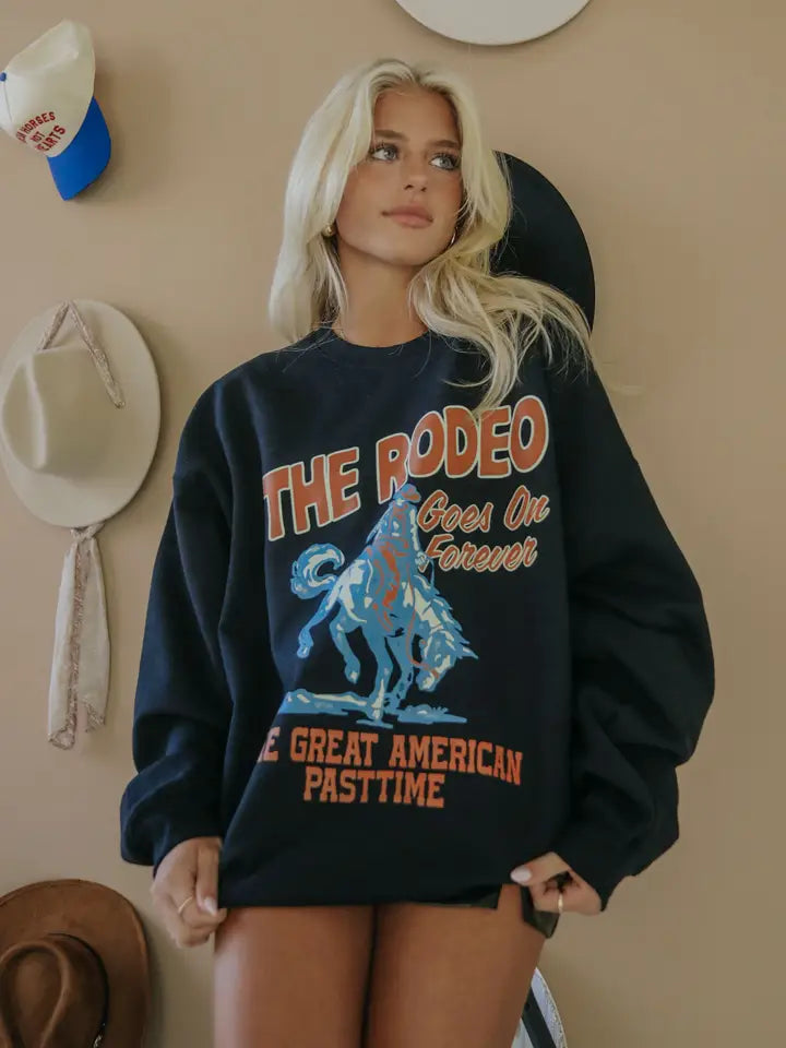 RODEO FOREVER SWEATSHIRT - BLACK